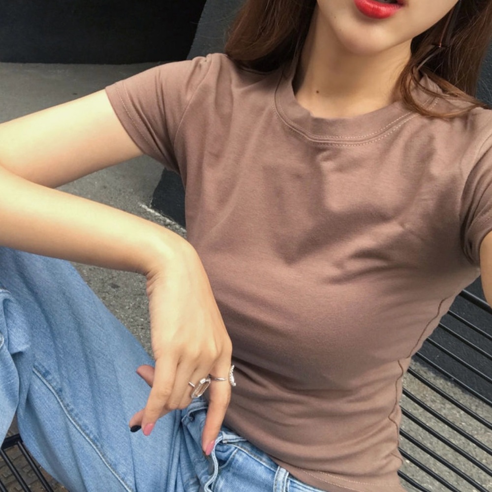Brown baby tee